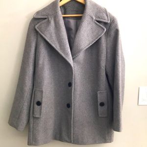 Calvin Klein Women’s grey wool blend pea coat 2xl
